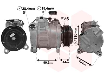 VAN WEZEL Kompressori, ilmastointilaite 0600K493